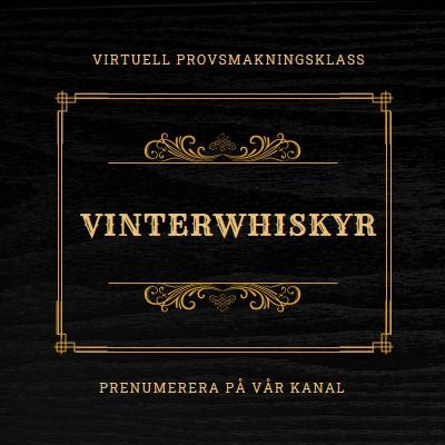 Whisky på vintern black vintage-retro