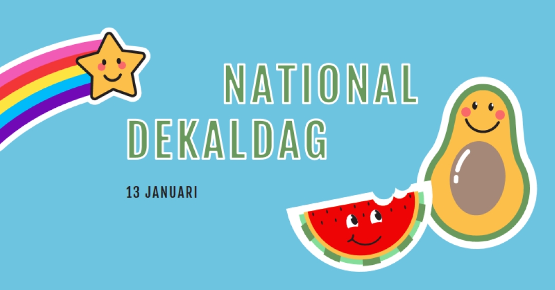 Happy National Sticker Day blue whimsical-color-block