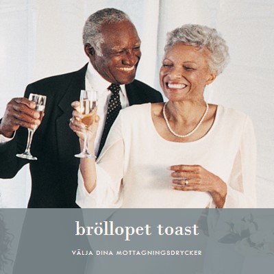 Bröllop toast gray modern-simple