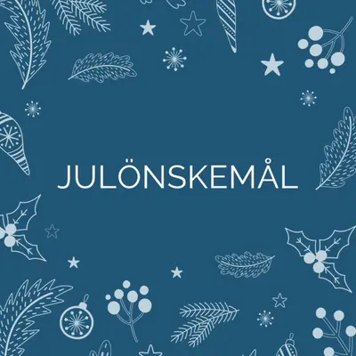 Gnistrande årstid blue whimsical-line
