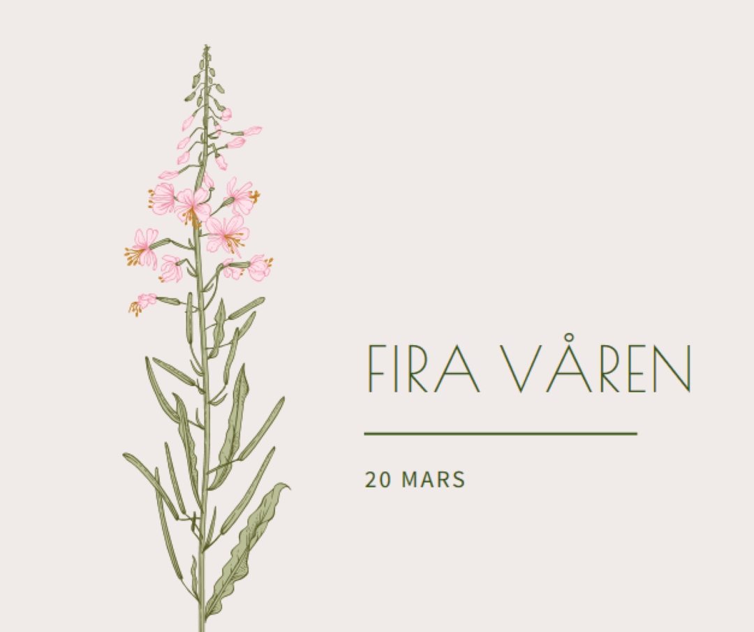 Fira våren white vintage-botanical