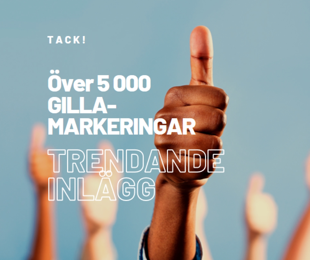 Två tummar uppåt blue modern-bold