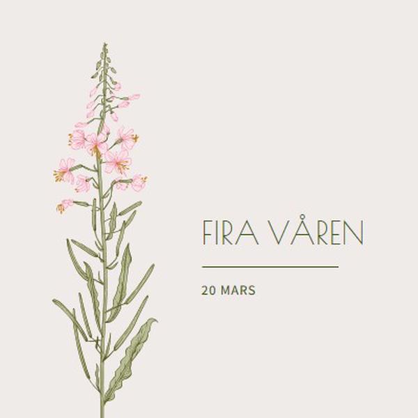 Fira våren white vintage-botanical