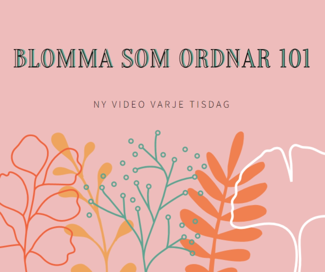 Flörtiga blommor pink whimsical-line