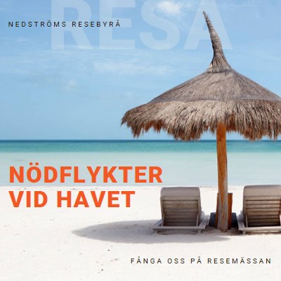 Flykten vid havet blue modern-bold