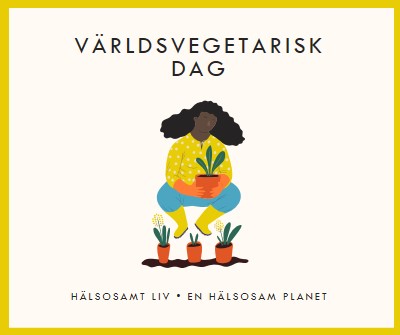 Det är världsvegetarisk dag white modern-simple