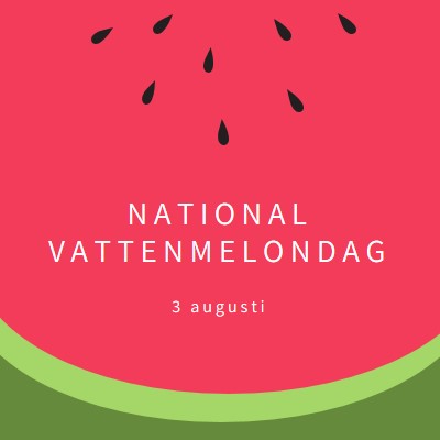 National Watermelon Day pink modern-simple