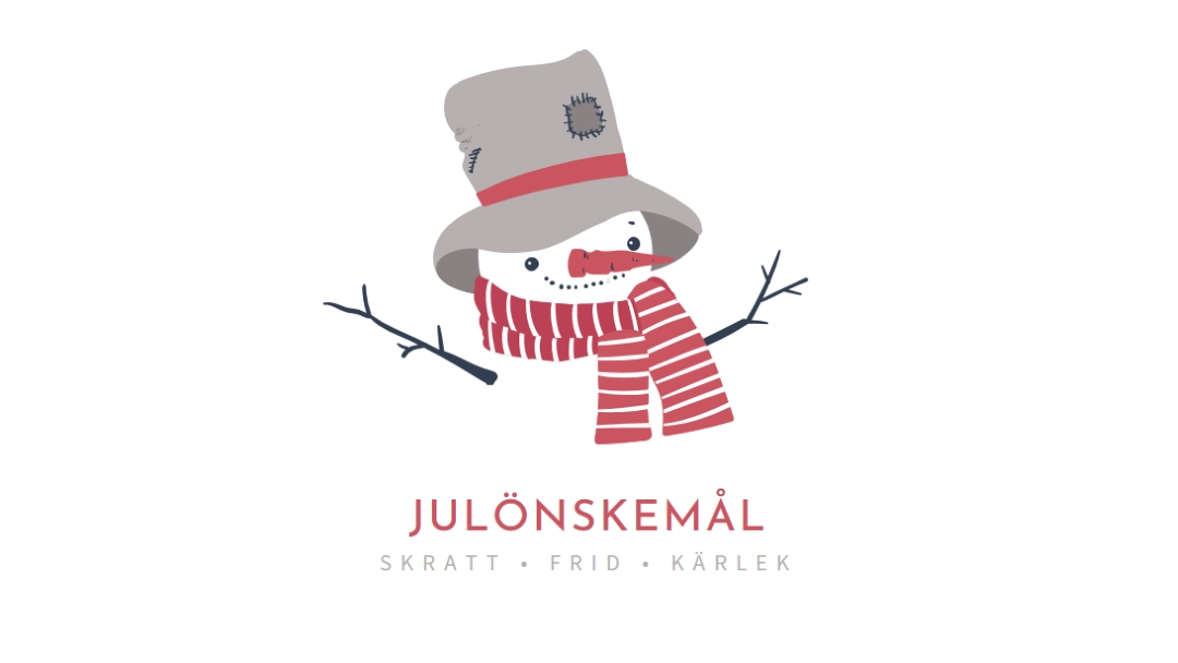 Julönskemål white modern-simple