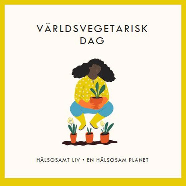 Det är världsvegetarisk dag white modern-simple