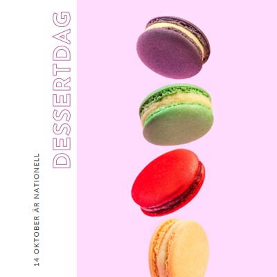 Missa inte dessertdagen purple modern-bold