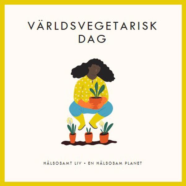 Det är världsvegetarisk dag white modern-simple