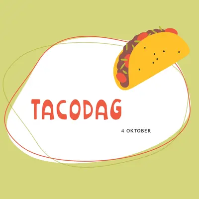 Taco i staden green whimsical-line