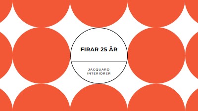 Firar 25 år orange modern-geometric-&-linear