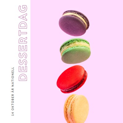 Missa inte dessertdagen purple modern-bold