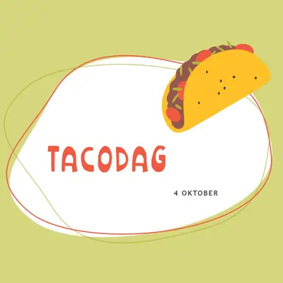 Taco i staden green whimsical-line