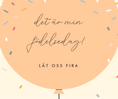 Låt oss fira min födelsedag yellow whimsical-line