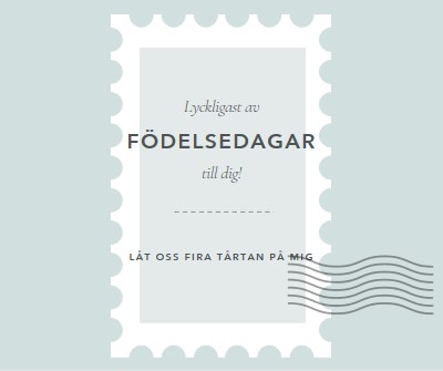 Underbar födelsedag blue modern-simple