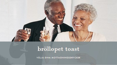 Bröllop toast gray modern-simple