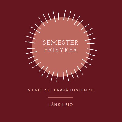 Semester frisyrer red organic-simple