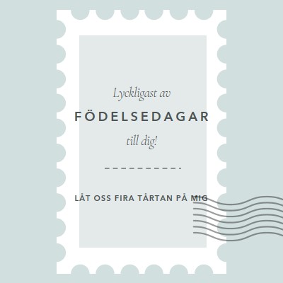 Underbar födelsedag blue modern-simple