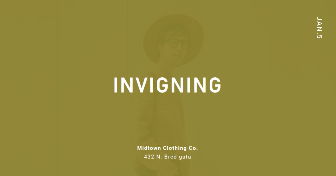 Klädbutikens invigning green modern-bold