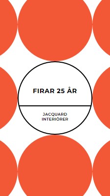 Firar 25 år orange modern-geometric-&-linear