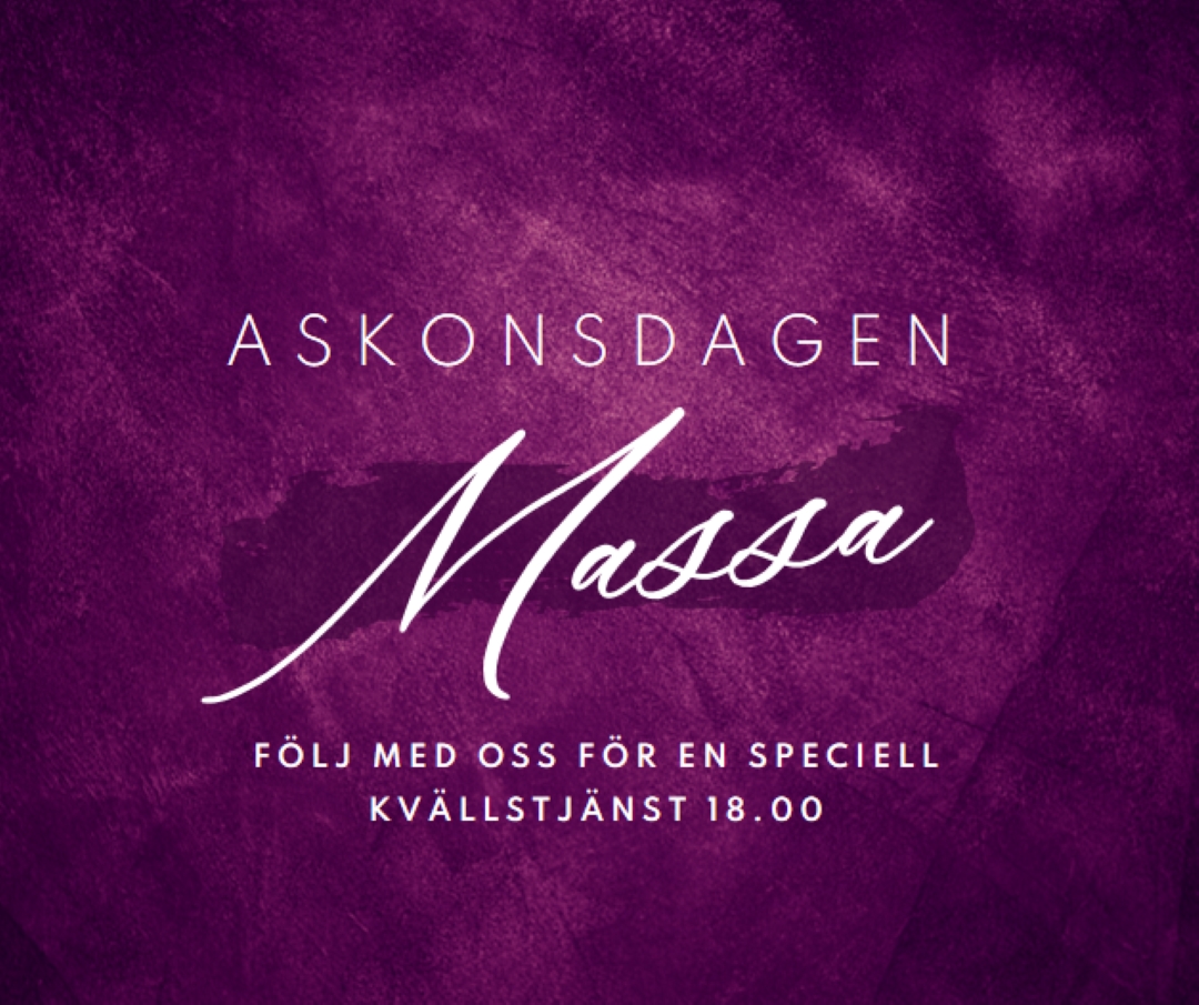Ash Wednesday Mass purple modern-simple