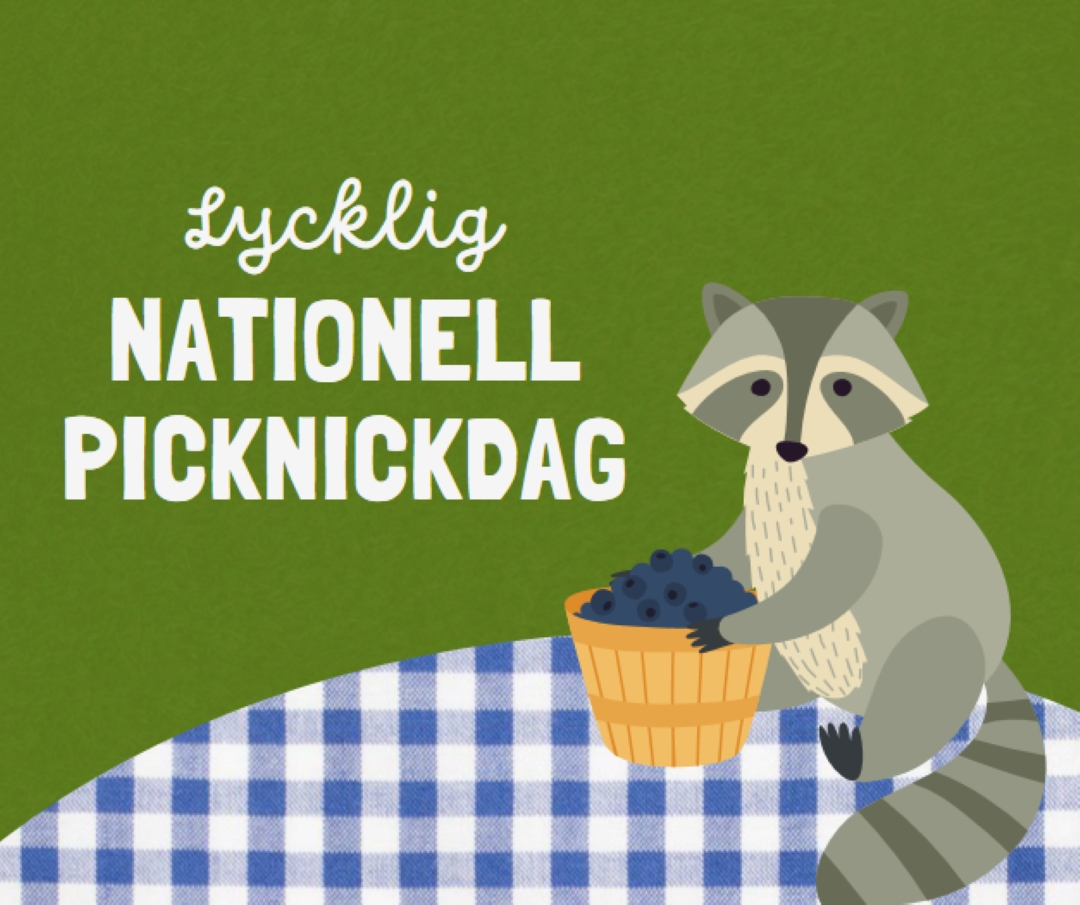 Glad nationell picknickdag green whimsical-color-block
