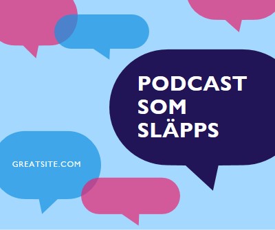 Podcasten släpps nu blue modern-color-block