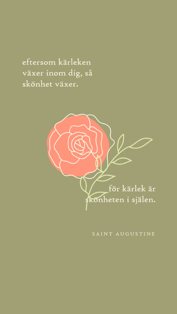 Kärleken växer här green organic-simple
