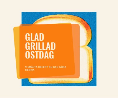 Glad grillad ostdag orange modern-bold