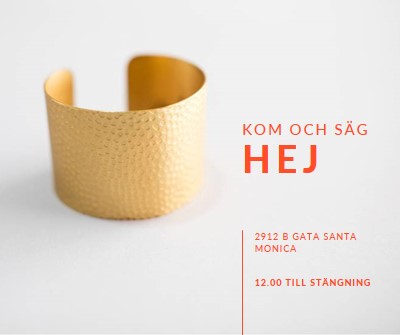 Kom och säg hej white modern-bold