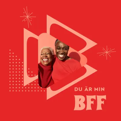 Vänner för livet red vintage-retro