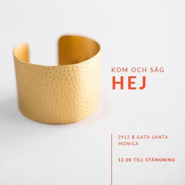 Kom och säg hej white modern-bold