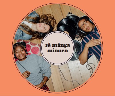 Så många minnen orange vintage-retro