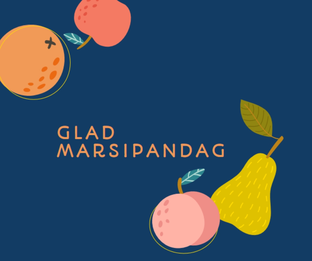 Glad marsipandag blue whimsical-line