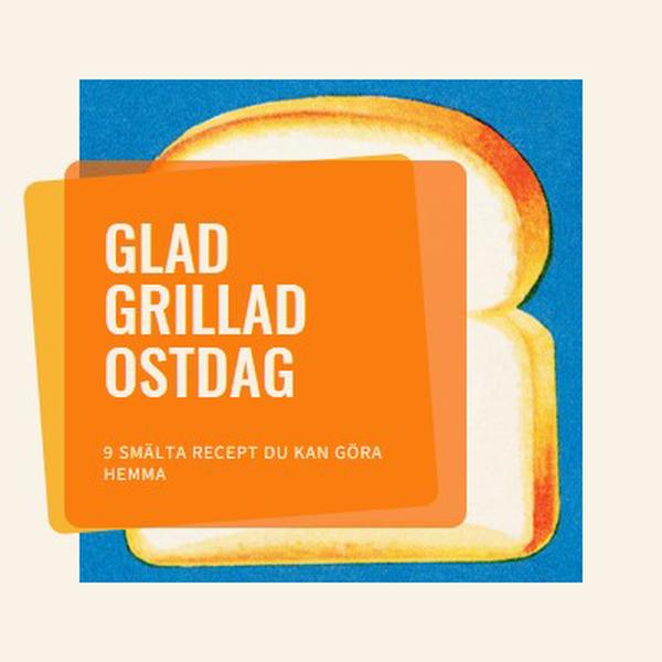 Glad grillad ostdag orange modern-bold