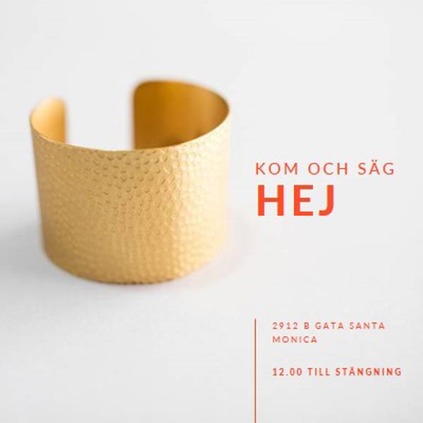 Kom och säg hej white modern-bold