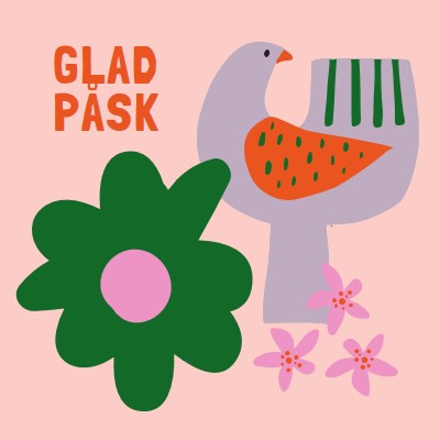 Glad påsk pink whimsical-color-block