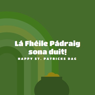 Happy St. Patricks dag green vintage-retro