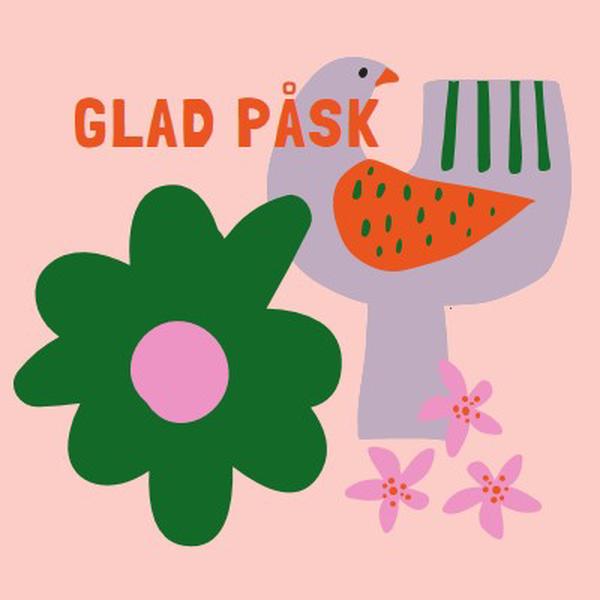 Glad påsk pink whimsical-color-block