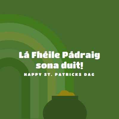 Happy St. Patricks dag green vintage-retro