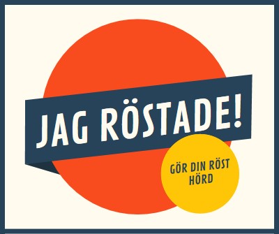 Jag röstade! red vintage-retro