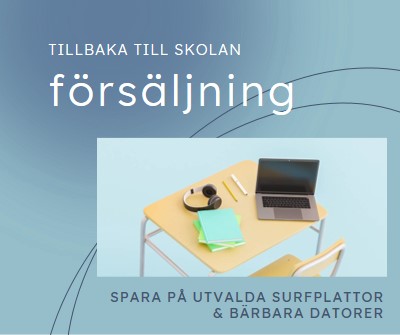 Tillbaka till skolrea blue modern-simple