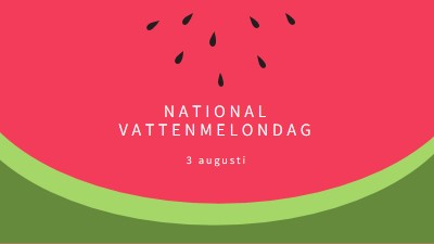 National Watermelon Day pink modern-simple