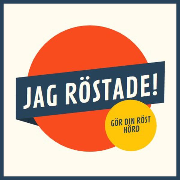 Jag röstade! red vintage-retro