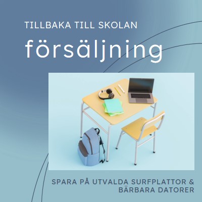 Tillbaka till skolrea blue modern-simple