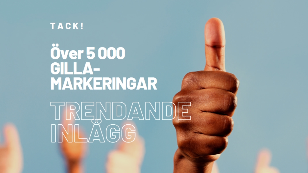 Två tummar uppåt blue modern-bold