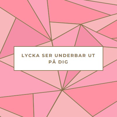 Lyckliga returer pink modern-simple