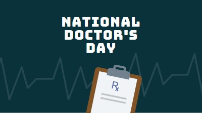 Idag är det National Doctor's Day blue modern-simple